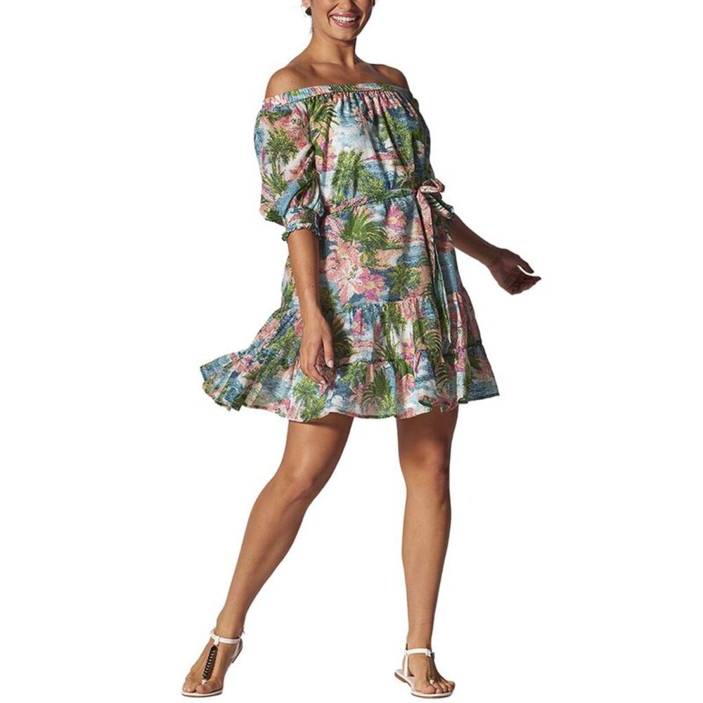 Tori Richard Womens  Scarlett Off Shoulder Dress